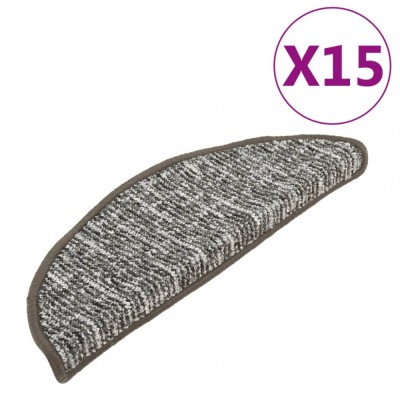 Covorase pentru trepte scara, 15 buc., antracit, 56x17x3 cm foto