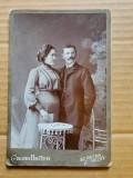H481- CDV Foto Cabinet anii 1900-Georg HeiTer-SZ REGEN-Reghin-Mures-Transilvania-Erszek -Belle Epoque -Arhiepiscopie- fotograf regal si de curte.
