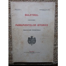 BULETINUL COMISIUNII MONUMENTELOR ISTORICE , PUBLICATIE TRIMESTRIALA , ANUL II , NR. 1 ,IANUARIE -DECEMBRIE 1909