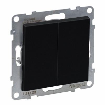 Intrerupator cap scara dublu Legrand Suno negru 721408 foto