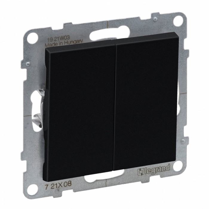 Intrerupator cap scara dublu Legrand Suno negru 721408