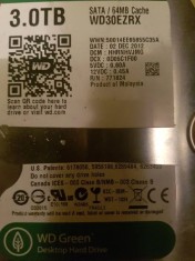 HDD Hard Disk 3TB Western Digital WD30EZRX - defect foto