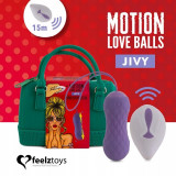 Oul vibrator cu telecomandă - FeelzToys Motion Love Balls Jivy