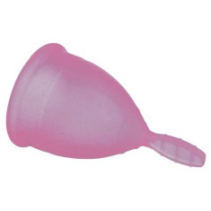 Cupă menstruală NINA KIKI Menstrual Cup S, din silicon medical, protecție p&acirc;nă la 12 ore, mărime S, roz