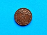 2 Pfennig 1938 lit. G -Germania-stare buna-patina frumoasa