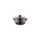 Oala cu capac din sticla, inox, emailata, neagra,22cm-5.3l, FLorina
