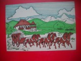 HOPCT 14807 HANUL ROSU- CONSTRUIT IN 1610 -STATIE DE POSTA PE DRUMUL BRASOVULUI -- ROMANIA-NECIRCULATA