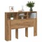 Gossi tablie de pat cu dulap, stejar artizanal , 140x19x103,5 cm
