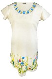 Rochie dama casual RD2, crem , marimea 3XL, Bumbac