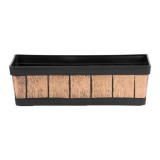 Ghiveci flori Strend Pro, efect lemn, 47x15x17cm, gradina, balcon, terasa, interior, polipropilena, rezistent UV, aspect vintage