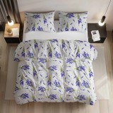 Set Lenjerie de Pat 2 Piese Husa Pilota 120x200 + 1 Fata de Perna 50x70 cu Lavanda din Polibumbac 70%Bumbac 30%Poliester Oaza de Relaxare in Dormitoru