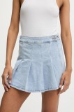 Answear Lab pantaloni scurti jeans neted, high waist