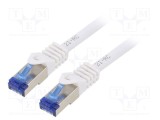 Patch cord S/FTP 6a 3m alb LSZH LOGILINK