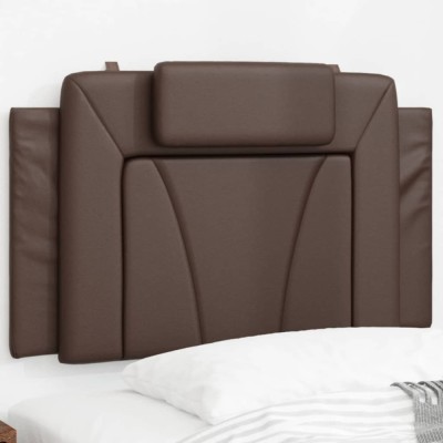 vidaXL Pernă pentru tăblie pat, maro, 90 cm, piele artificială 374769 foto