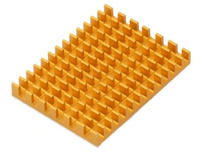 Radiator Extrudat cu Aripioare Aurie Raspberry Pi 40mm foto