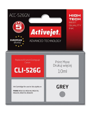 Cartus compatibil CLI-526G Grey pentru Canon, 10 ml, Premium Activejet, Garantie 5 ani foto