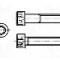 Surub 1/4&quot;, otel, 7/8&quot;, cap rotund, cap zimtuit, BOSSARD, 1013815