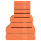 Set prosoape 8 buc Portocaliu 360 g/m&sup2; 100% bumbac