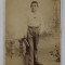 FOTOGRAFIE C.D.V. , STUDIO PAUL FROMMELT , HANNOVER , SCOLAR CU SAPCA , SFARSITUL SEC. XIX