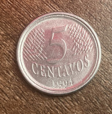 C50 - Moneda foarte veche - Brazilia - 5 centavos - 1994 foto