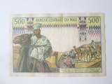 Rara! Mali 500 Francs 1973,bancnota din imagini