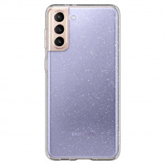 Husa Spigen Liquid Crystal Glitter pentru Samsung Galaxy S21 6.2&amp;quot;, Transparent foto