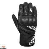 Manusi barbati pentru scuter - motocicleta Roadster Mid-season textil/piele Ixon model MS Rage MS culoare: negru/alb &ndash; degete tactile &ndash; waterproof S (