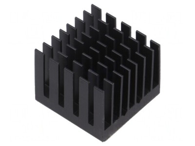 Radiator cu aripioare BGA negru 25x25mm foto