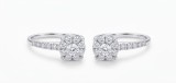 Cercei Drop din Argint 925 ,Brilliant Halo cu Zirconiu Eleganta si Opulenta Clasic-Moderna