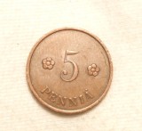 FINLANDA 5 PENNIA 1936