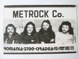 Rară! Fotografie-Invitatie pentru 2 persoane 178 x 116 mm din anii 80 cu formatia Metrock-Oradea,scrisa si semnata olograf de vocea Marius Luca(Bubu), Alb-Negru, Romania de la 1950, Muzica