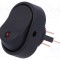 ROCKER SPST 2 ON-OFF 30A/12VDC Neagră cu LED SCI R13-133-DC