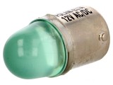 Lampă LED verde 12V BA15S