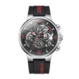 Ceas Bărbați Playboy 3052 Negru-Rosu &ndash; Design Luxury, Funcții Multiple, Afișaj Luminos, Rezistent la Apă 3ATM