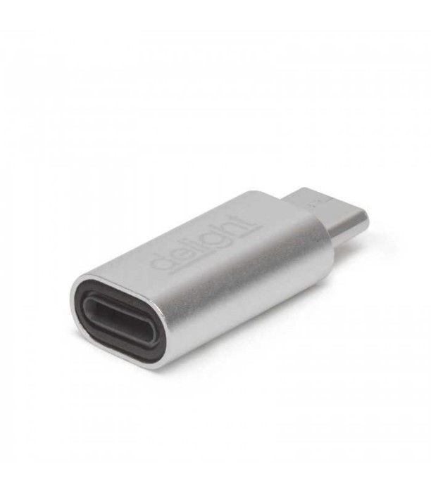 Adaptor tata USB type C - iPhone lightning mama argintiu delight