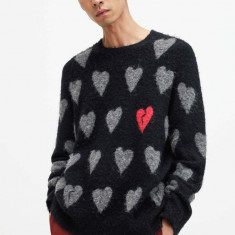 AllSaints pulover de lana AMORE barbati, culoarea negru