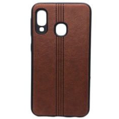 Husa Silicon Samsung A20e a202 Leather Brown