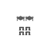 Set accesorii placute frana Delphi LX0304, parte montare : Punte Spate