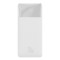 Baseus Bipow Fast Charger Power Bank 10000mAh 20W alb (Overseas Edition) + USB-A - Micro USB 0.25m cablu alb (PPBD050301)