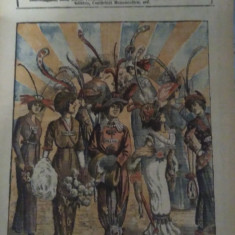 Ziarul Veselia : ZILELE DE LA 1-9 MARTIE BABELE - gravură, 1913