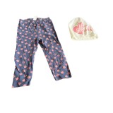 Pantaloni lungi marimea 86 + caciulita alba