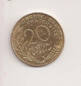 Moneda Franta - 20 Centimes 1981 foto
