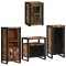 vidaXL Set de mobilier pentru baie cu ușă 4 pcs Lemn recuperat solid 3305693