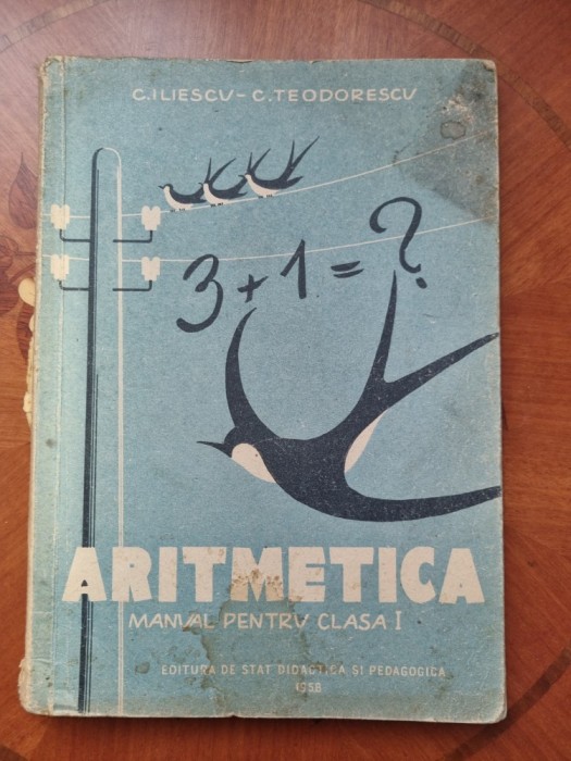 Manual școlar Aritmetica 1958 , clasa l