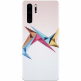 Husa silicon pentru Huawei P30 Pro, Abstract Minimalistic Colors Triangles