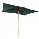 Cumpara ieftin Outsunny Umbrelă din Lemn pentru Grădină, Verde, 2X3M, Design Elegant, Rezistentă la Intemperii | Aosom Romania