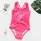 Costum de baie roz bombon cu flamingo drool (marime: 120)