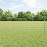 VidaXL Gard de S&acirc;rmă Sudată cu 44 Posturi U Argint 0.6x100 m Oțel