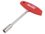 Cheie tubulară HEX 10mm oțel crom-vanadium nichelată