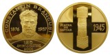 v400 MEDALIA CONSTANTIN BRANCUSI 125 ANI DE LA NASTERE 2001 PIATRA DE HOTAR BRONZ 36,75mm UNC PROOF